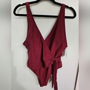 Cupshee maroon one piece bathing suit